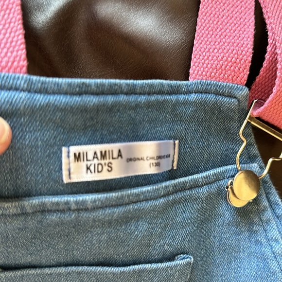 Cute Lotso Strawberry Bear Denim Jumper Dress - Picture 4 of 5